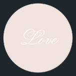 Adesivo Peach Blush Love Sempre Casamento<br><div class="desc">Casamento de Peach Blush para sempre e sempre adoro guardanapos personalizados. Substituir texto para qualquer ocasião</div>