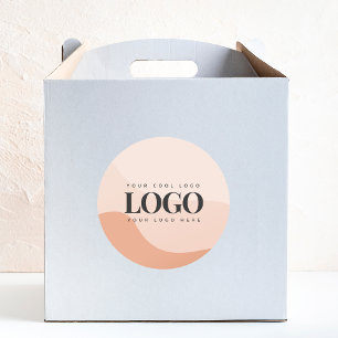 Adesivo Peach Boho Seu Logotipo Comercial Personalizado Pr