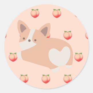 Adesivo Peach Corgi Sticker