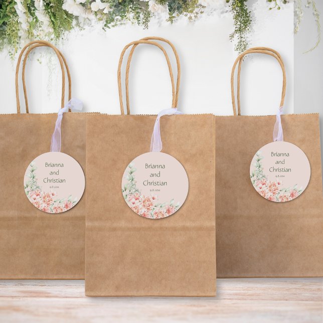 Adesivo Peach Cream e Sage Green Floral Garden (Criador carregado)