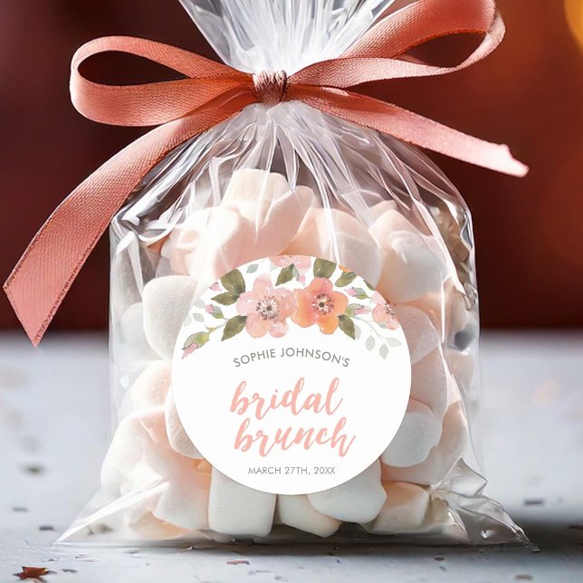 Adesivo Peach Delicate Floral Bridal Bunch (Criador carregado)