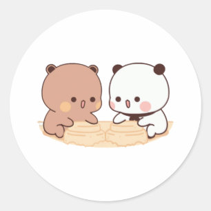 Adesivo Peach E Goma Mochi Bear Casal