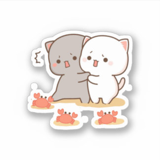 Adesivo Peach E Goma Mochi Cat