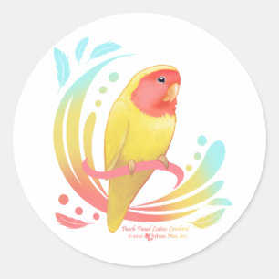 Adesivo Peach Faced Lutino Lovebird