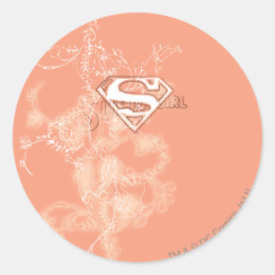 Adesivo Peach Floral Patterno Supergirl