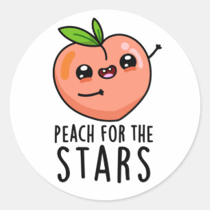 Adesivo Peach For Stars Engraçado Fruta Pun
