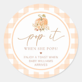 Adesivo Peach Gingham Pumpkin Pop Quando Ela Pop