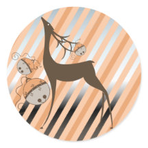 Peach Jingle Bells Strike Sticker