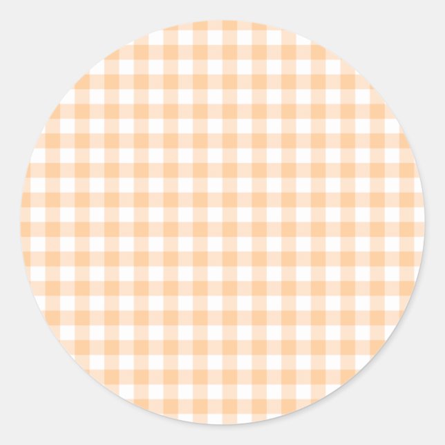 Adesivo Peach Orange e White Gingham (Frente)
