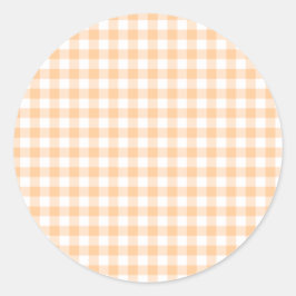 Adesivo Peach Orange e White Gingham