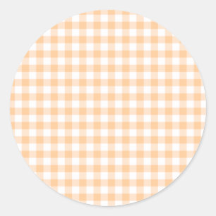 Adesivo Peach Orange e White Gingham