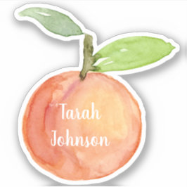 Adesivo Peach Sticker de Nome Personalizado