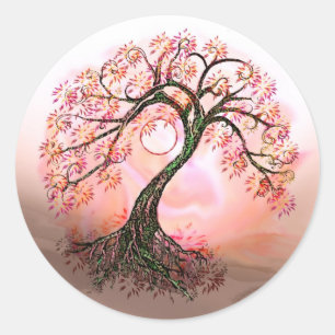 Adesivo Peach Tree of Life Moon Stickers