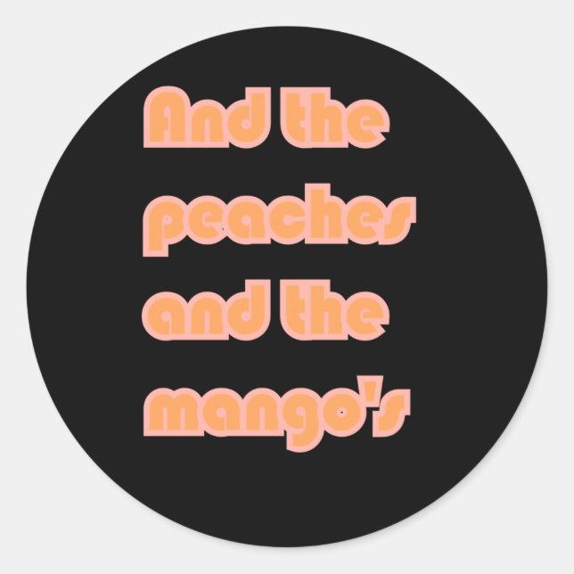 Adesivo Peaches Mango's Sticker (Frente)