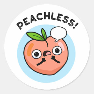 Adesivo Peachless Cute Speless Peach Pun
