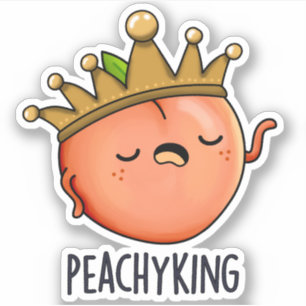 Adesivo Peachy King Engraçado Peach Pun