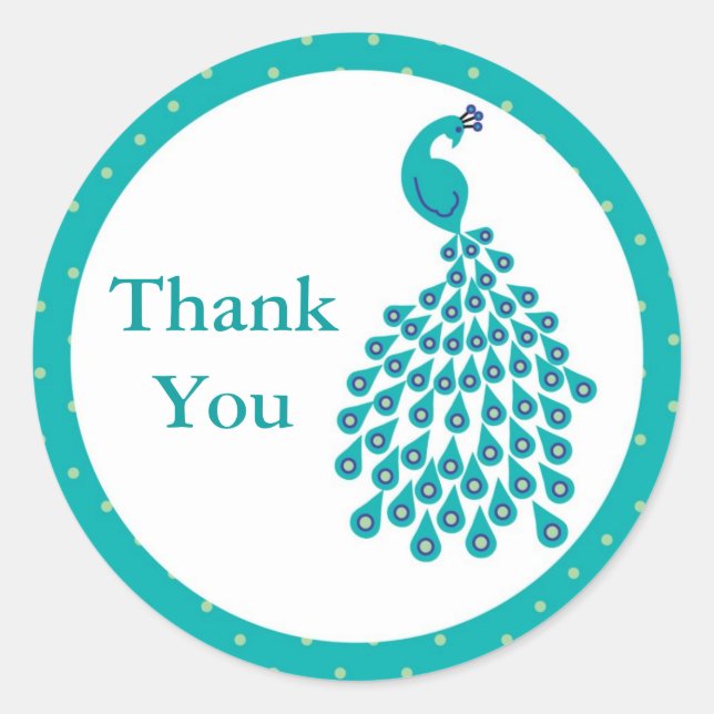 Adesivo Peacock Favor Sticker (Frente)