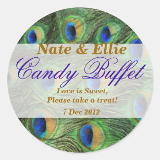 Adesivo Peacock Feather Candy Buffet Sticker