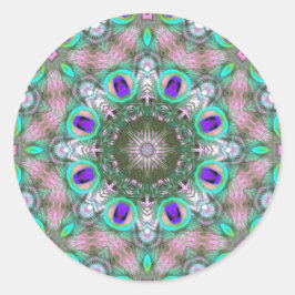 Adesivo Peacock Feather Geométrico Mandala Sticker