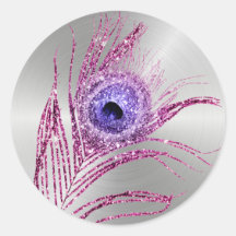Peacock Feather Purple Mauter Glitter