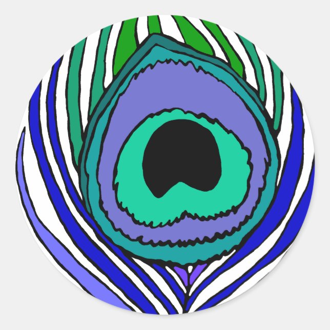 Adesivo Peacock Feather Stickers (Frente)