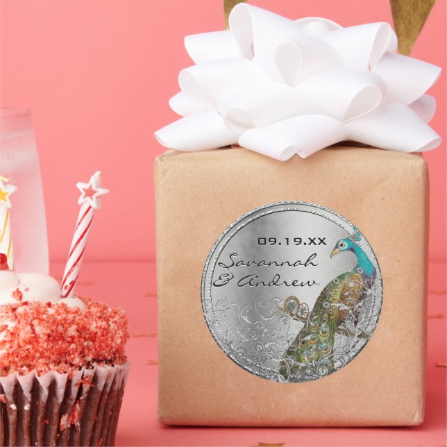 Adesivo Peacock Lovebird Silver Cinza Seal (Festa)