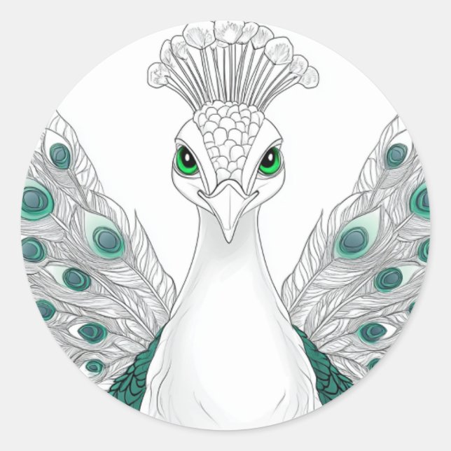 Adesivo Peacock sticker. A noble and beautiful bird  (Frente)