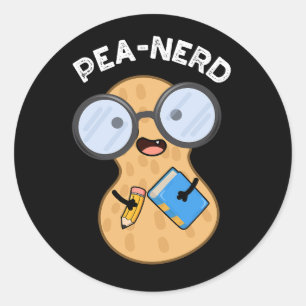 Adesivo Peanut Engraçado, Nerd Engraçado nerd De Ervilha D