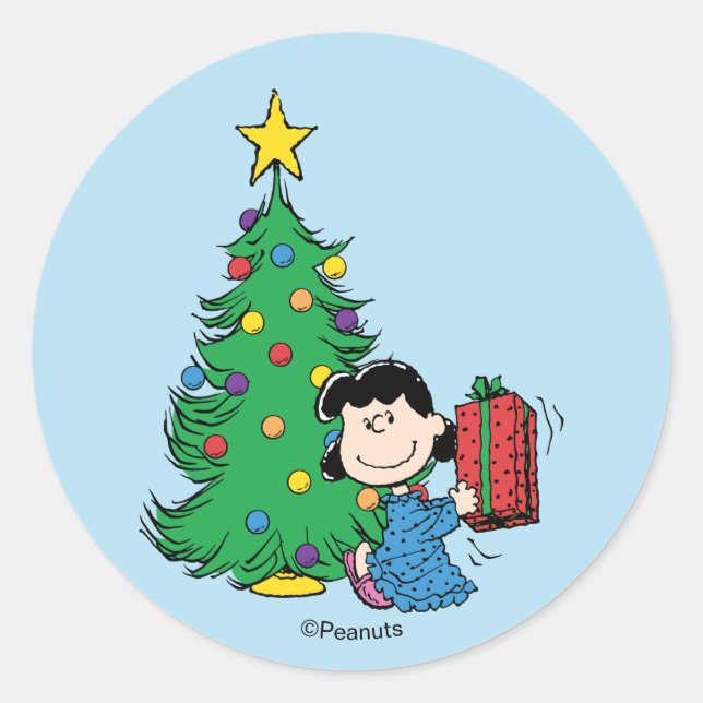 Adesivo Peanuts | Lucy Christmas Tree Holiday (Frente)