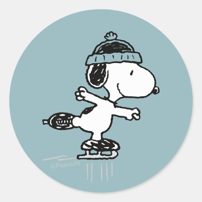 Adesivo Peanuts | Snoopy On Ice (Frente)