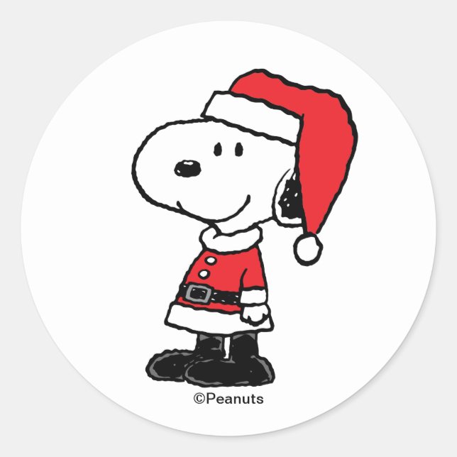 Adesivo Peanuts | Snoopy Santa Claus (Frente)