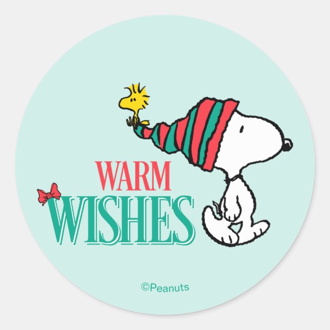 Adesivo Peanuts | Snoopy & Woodstock Warm Wishes (Frente)