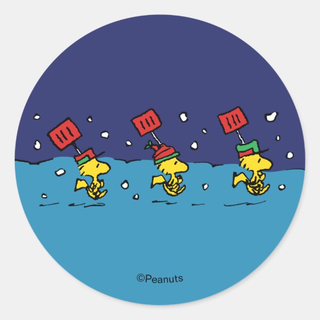 Adesivo Peanuts | Woodstock Snow Shovel Team (Frente)
