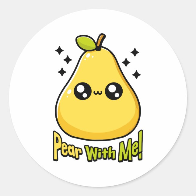 Adesivo Pear Comigo! Pear Pun Gelado (Frente)