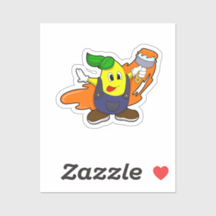 Adesivo Pear como Pincel com Pincel de Tinta