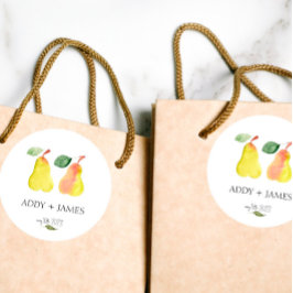 Adesivo Pear Perfeito - Casal Chá Favor Sticker