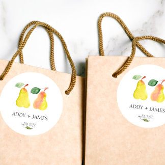 Adesivo Pear Perfeito - Casal Chá Favor Sticker