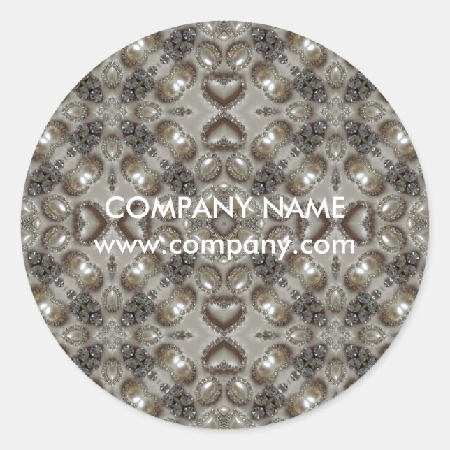 Adesivo pearl rhinestone cristalino Jewelry designer (Frente)