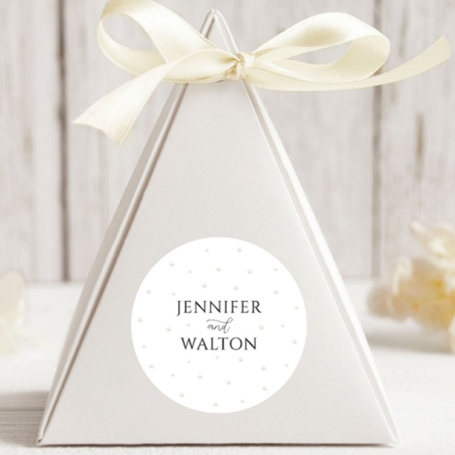 Adesivo Pearls Brancos Vinheta Redonda (Criador carregado)