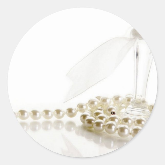 Adesivo Pearls De Casamento De Anéis (Frente)