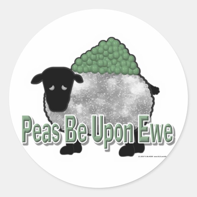 Adesivo Peas Be On Ewe (Frente)