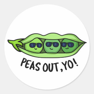 Adesivo Peas Fora Seu Engraçado Peas Pun
