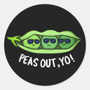Adesivo Peas Fora Seu Engraçado Peas Pun Dark BG