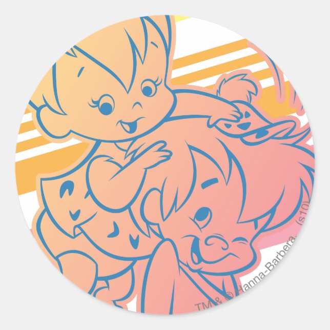 Adesivo PEBBLES™ Bam Bam em crescimento (Frente)