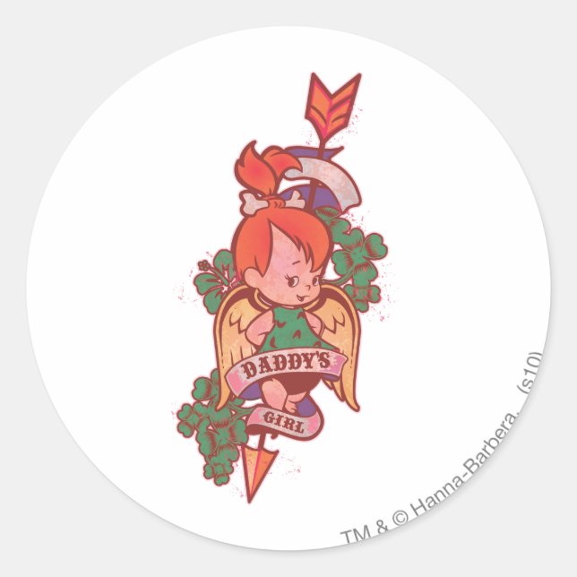 Adesivo PEBBLES™ Pai Girl (Frente)