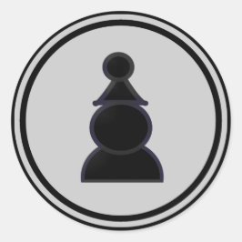 Adesivo Peça de Xadrez de Peão Preto