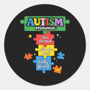 Adesivo Peça do Quebra-Cabeça da Mãe Autista Conscientizaç