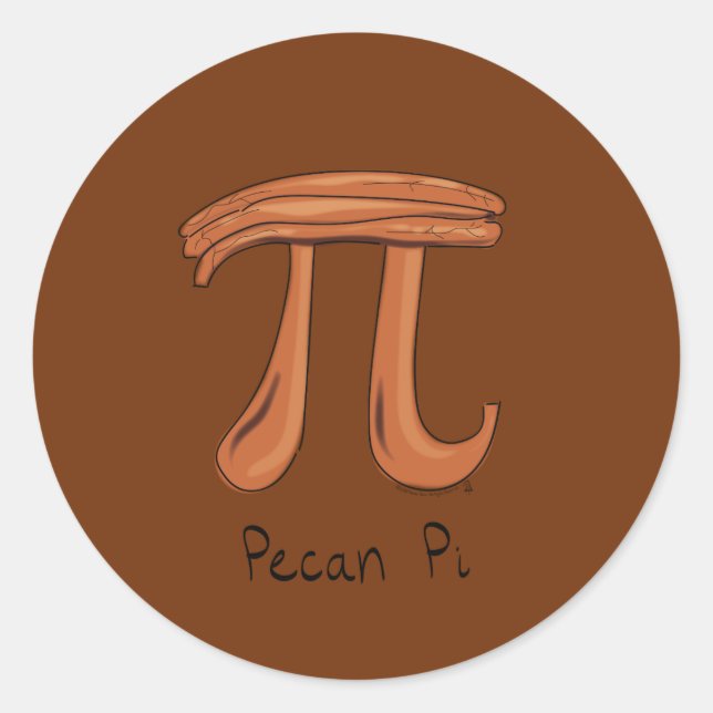 Adesivo Pecan Pi - Símbolo de Matemática Professora Cute K (Frente)