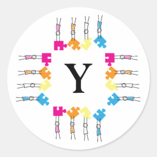 Adesivo Peças de Quebra-cabeça Autismo Fixam Crianças D
