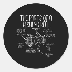 Adesivo Peças De Um Lado De Pesca - Peixe De Pesca Engraça